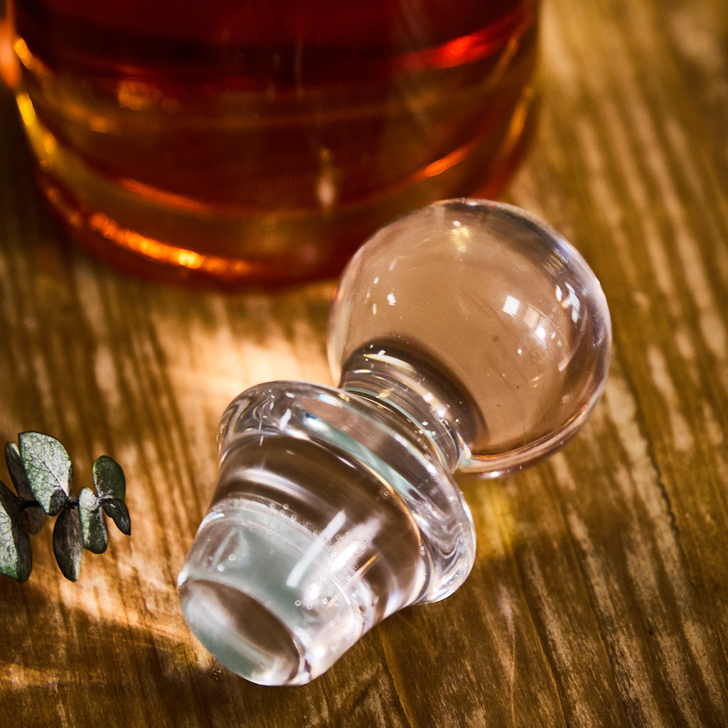 Diamond Embossed Gold Decanter - Evergreen Home Interiors