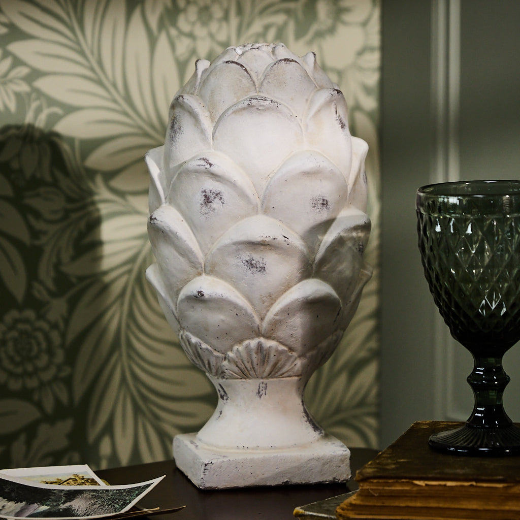 Distressed Artichoke Ornament - Evergreen Home Interiors