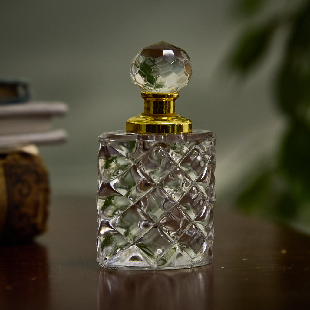 Vintage Glass Perfume Bottle - Evergreen Home Interiors