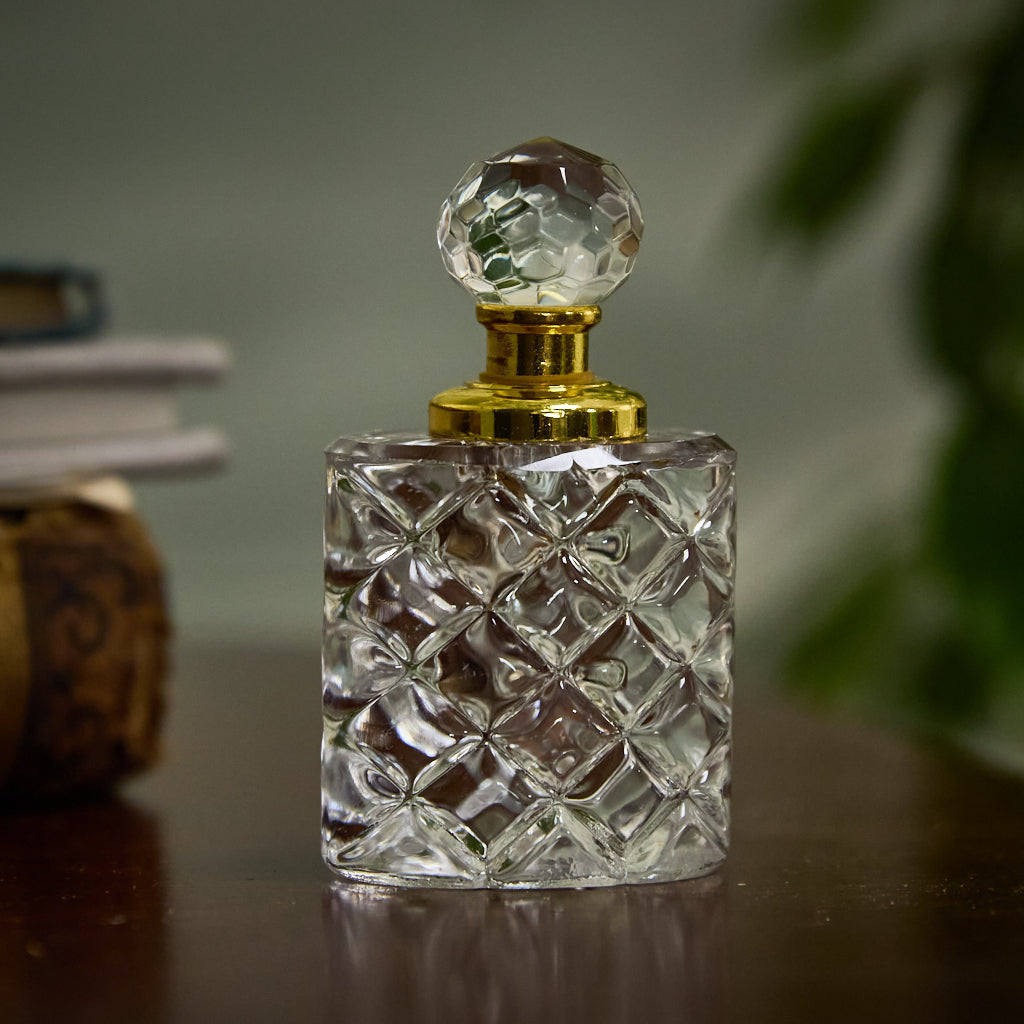 Vintage Glass Perfume Bottle - Evergreen Home Interiors