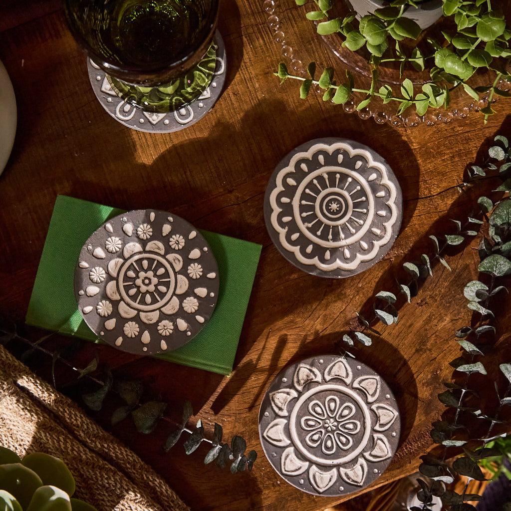 set of four coasters