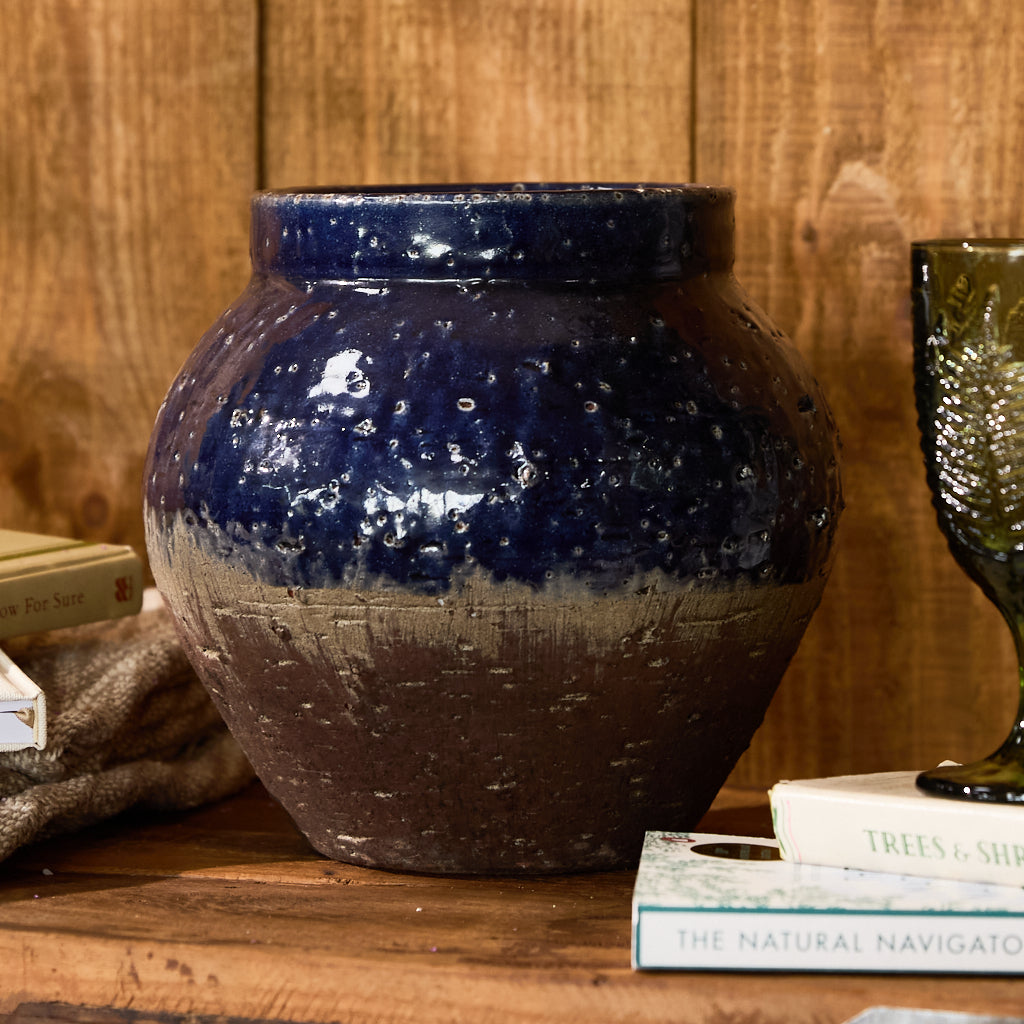 rustic style stoneware vase