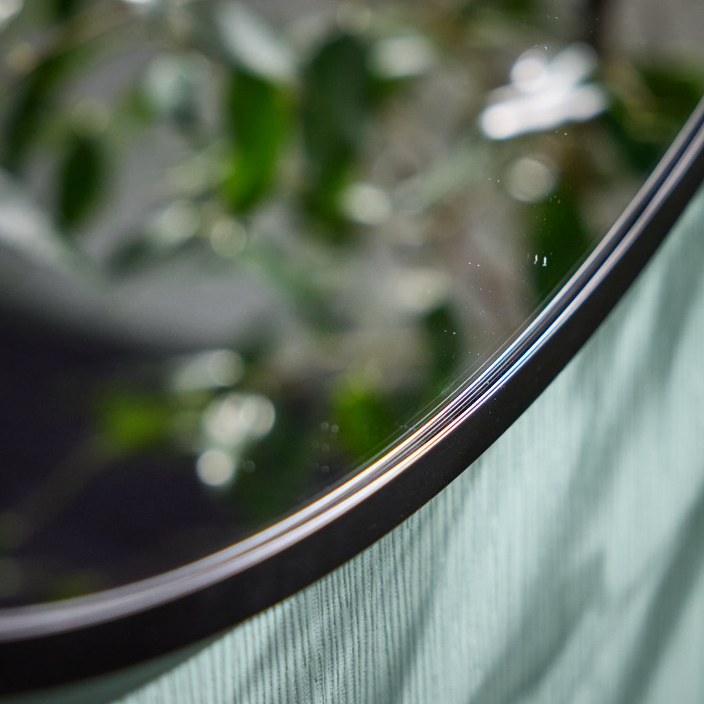 Black Circular Wall Mirror - Evergreen Home Interiors