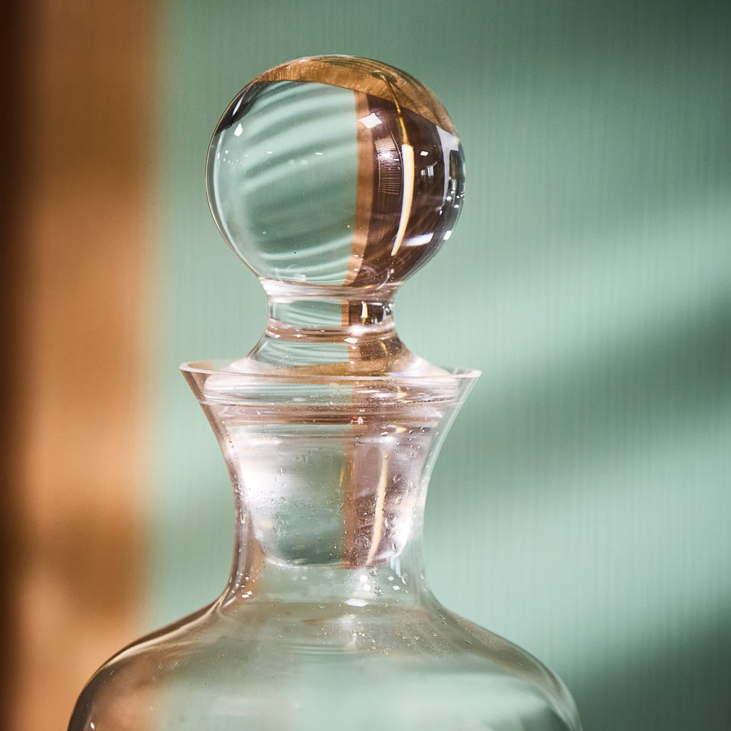 Diamond Embossed Gold Decanter - Evergreen Home Interiors 