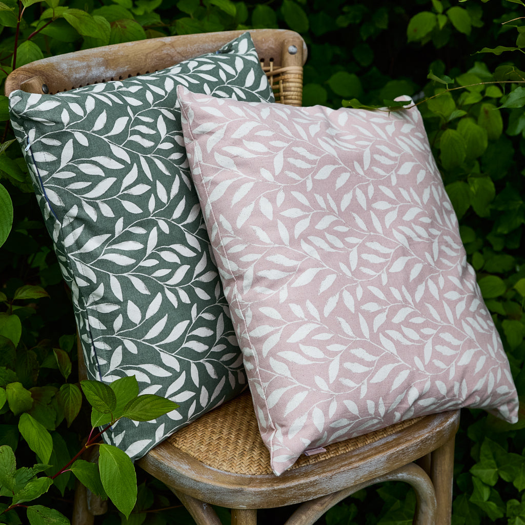 Botanical Leaf Scatter Cushions - Evergreen Home Interiors 