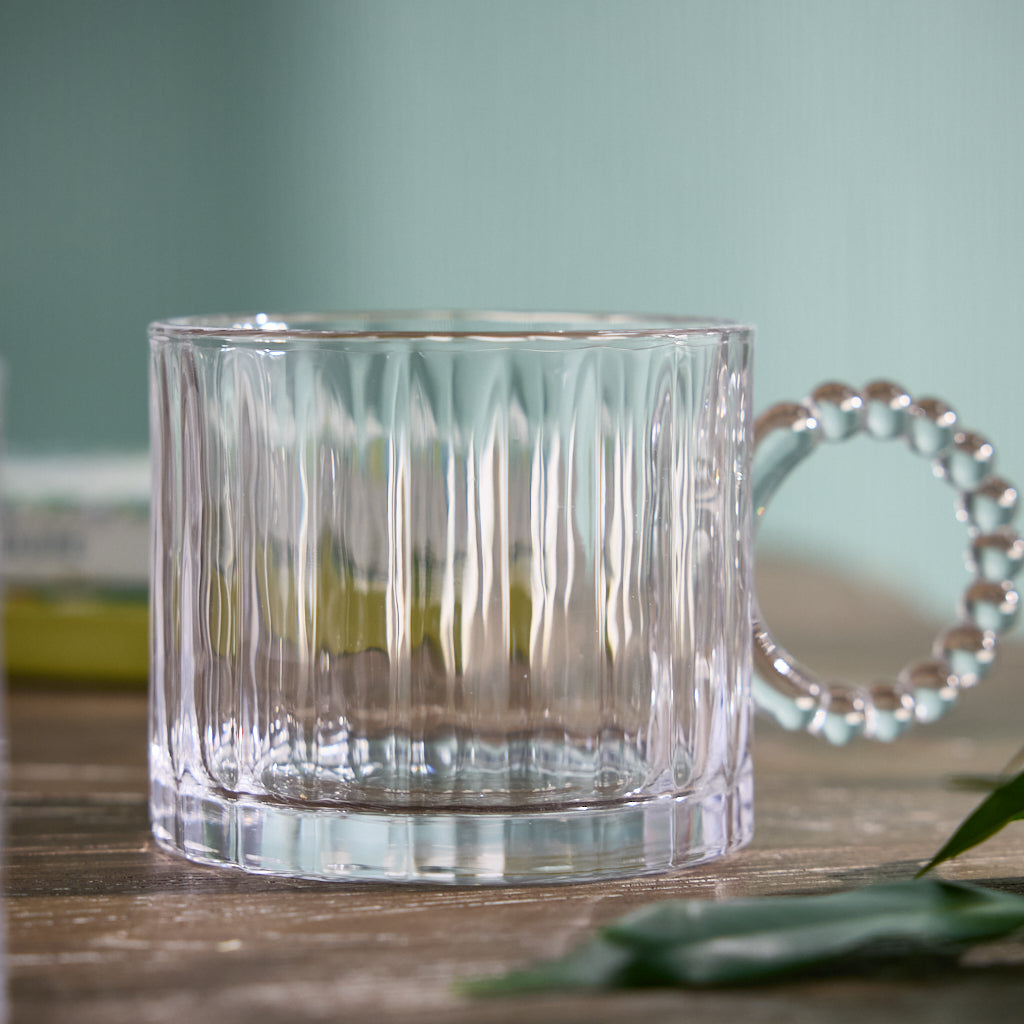 Mid-Century Bevelled Coffee Glasses Set of 4 - Evergreen Home Interiors 