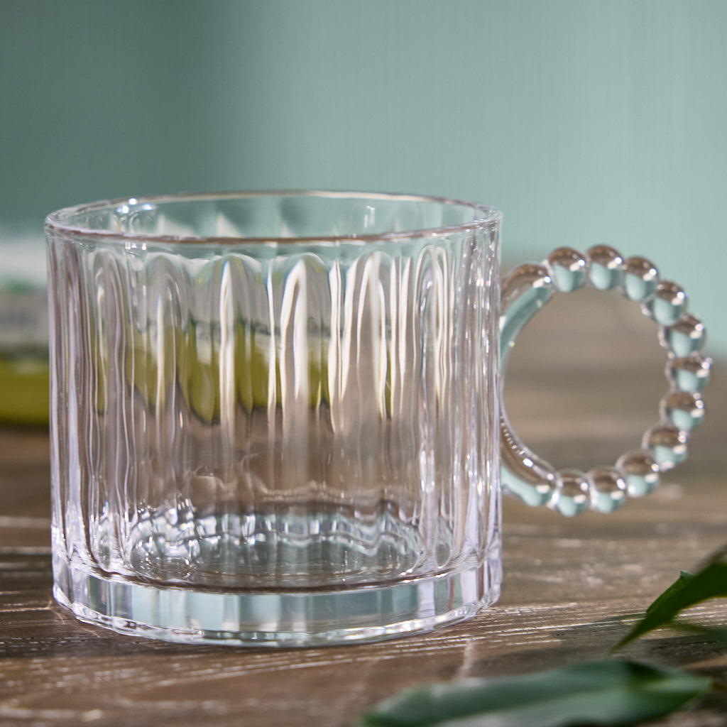 Mid-Century Bevelled Coffee Glasses Set of 4 - Evergreen Home Interiors 