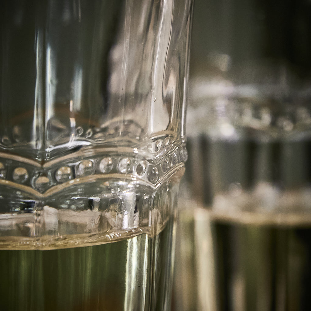 Bevelled Glass Champagne Flute - Evergreen Home Interiors 