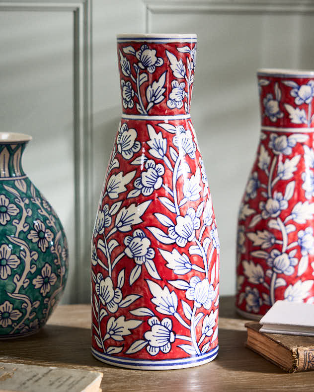 Taormina Cardinal Red Vase