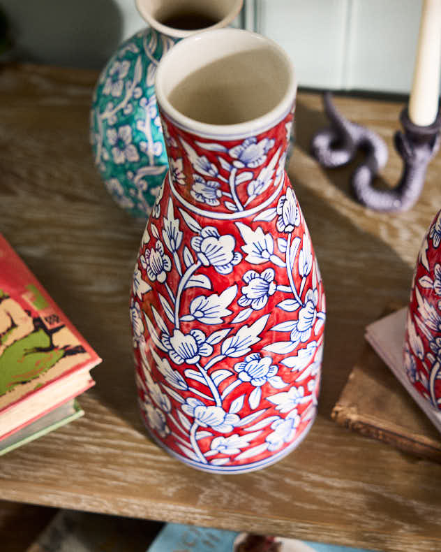 Taormina Cardinal Red Vase